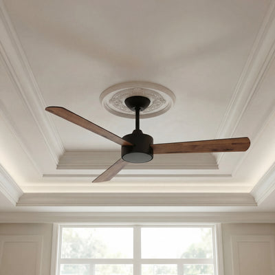 52 Inch DC Bronze Fan with Reversible Koa Walnut Blades and Remote