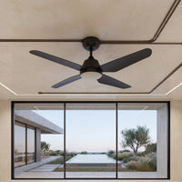 Aria 52 Inch Black Fan with 1 Light and Remote