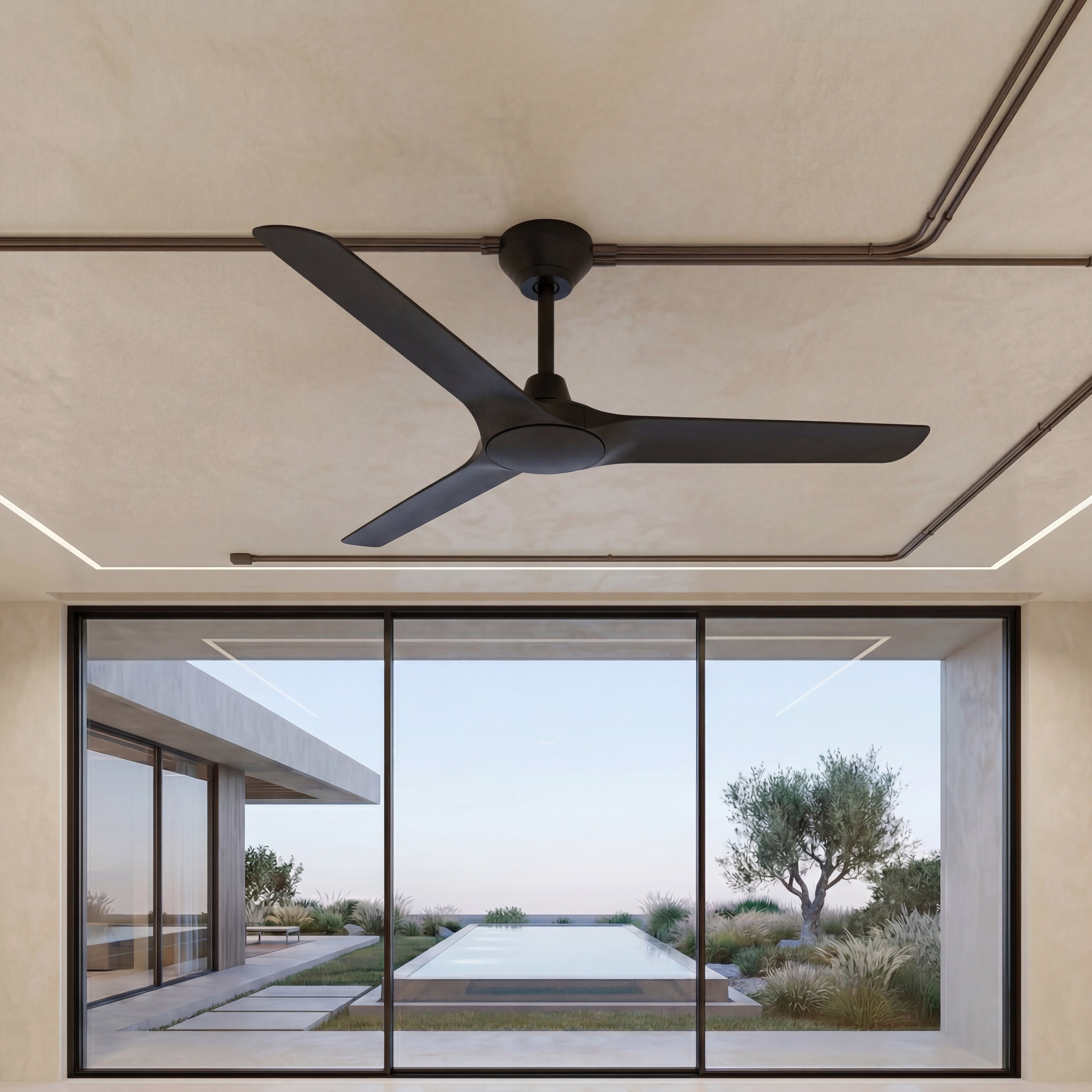 Abyss 56 Inch Black DC Fan IP66 Wet Rated