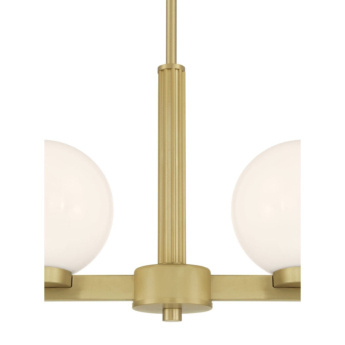 10.5'' Ardeva Vintage Brass 4 Light Linear Chandelier
