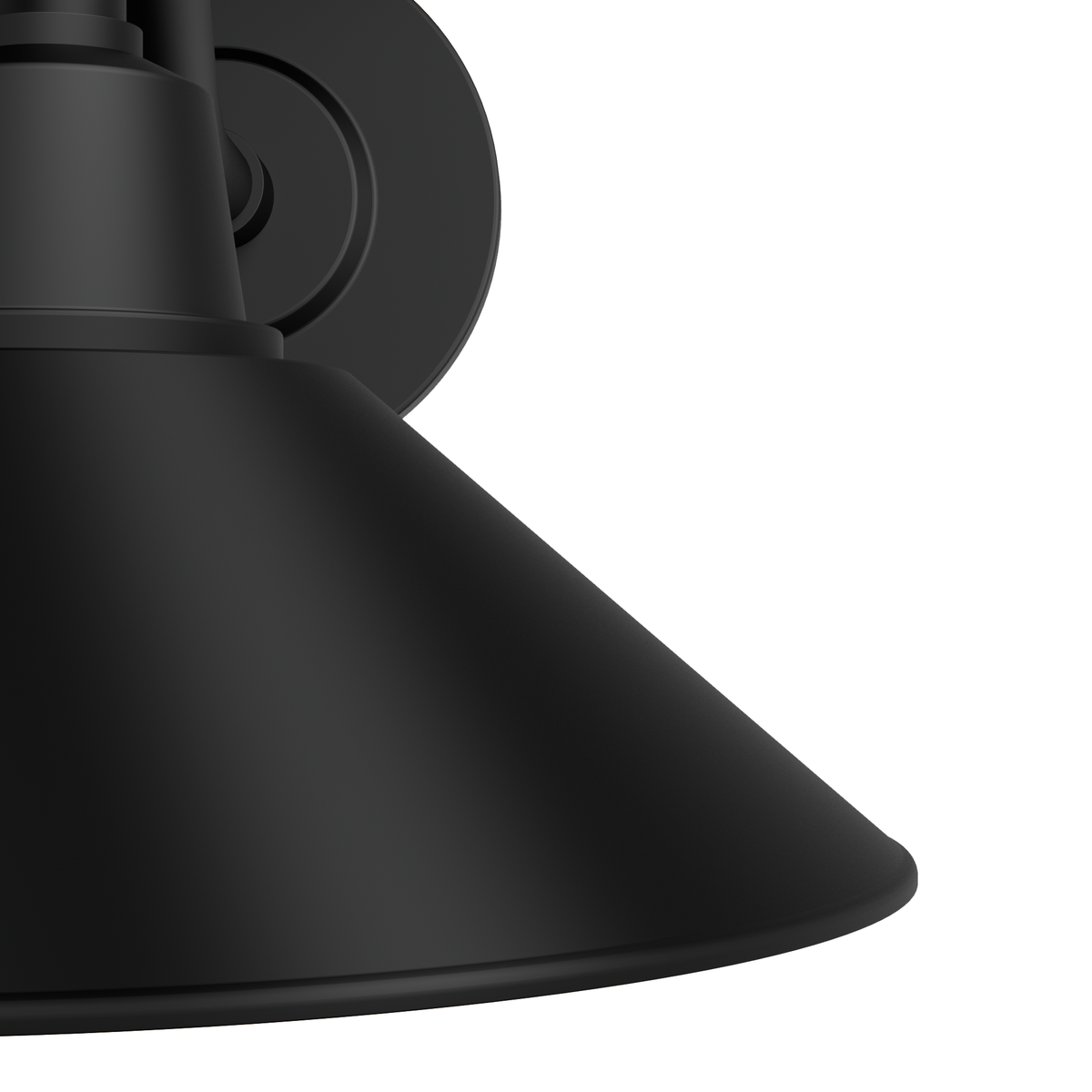 Skyflow 10-inch 1-light Matte Black Outdoor Wall Light with Metal Shade