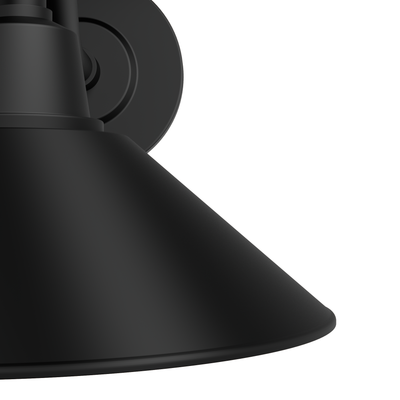 Skyflow 10-inch 1-light Matte Black Outdoor Wall Light with Metal Shade