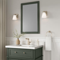 6.75-inch Strayhan Modern Gold 1-Light White Frosted Glass Wall Sconce
