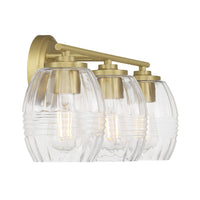 22.25'' Miravelle Vintage Brass 3 Light Bath Vanity