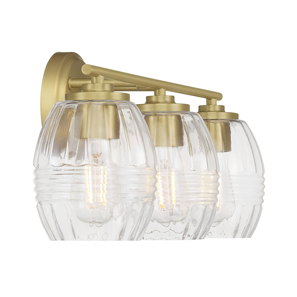 22.25'' Miravelle Vintage Brass 3 Light Bath Vanity