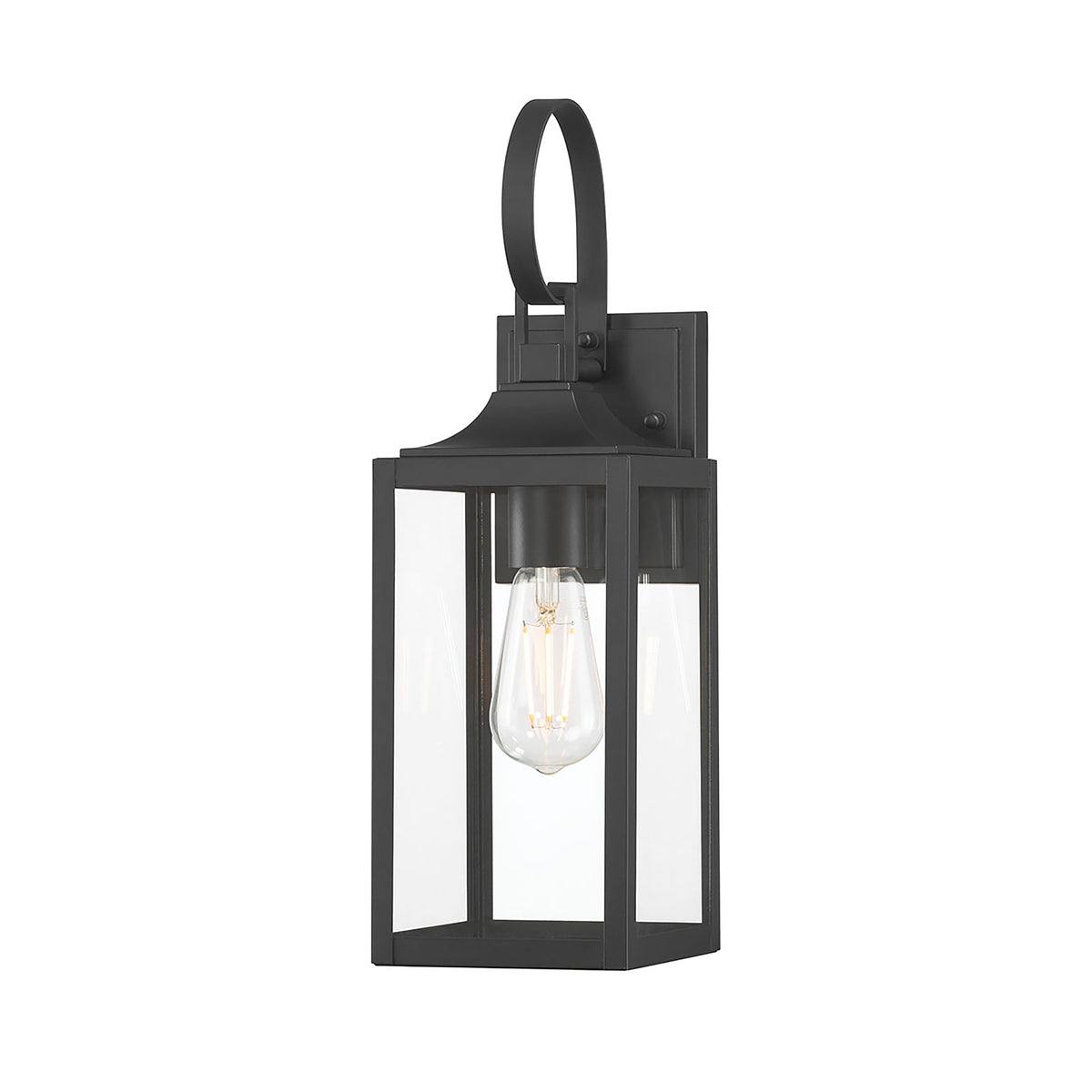5.25'' Halston Powder Coated Black 1 Light Lantern