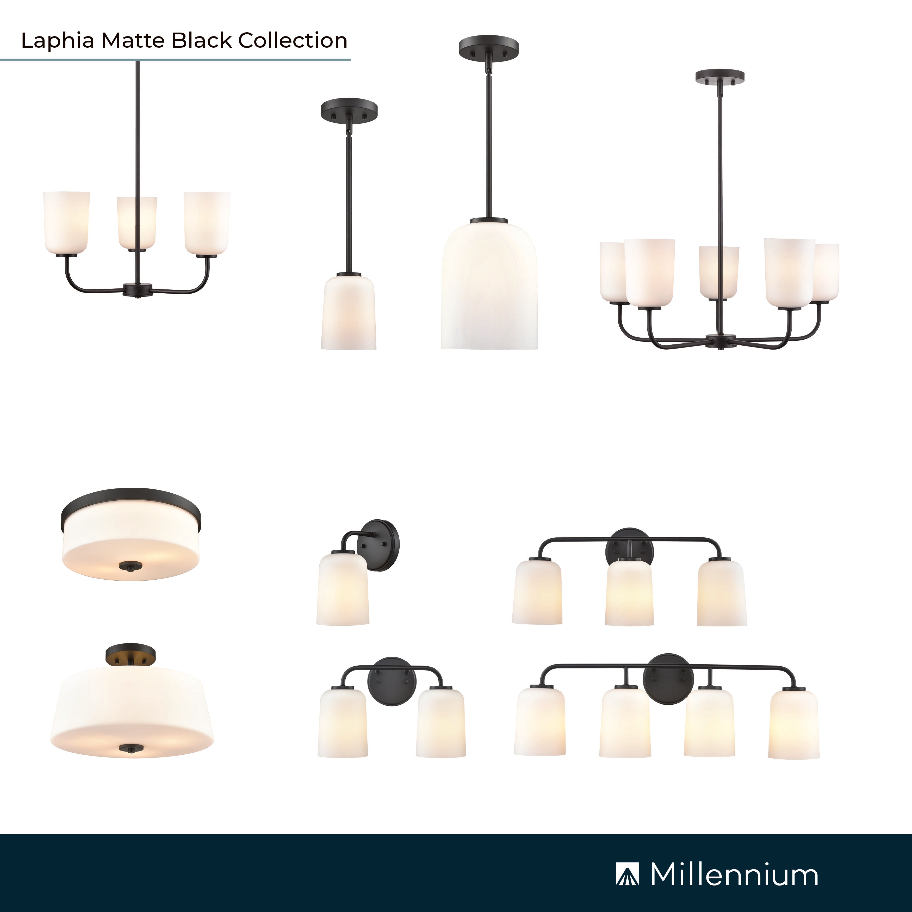 5'' Laphia Matte Black 1 Light Wall Sconce