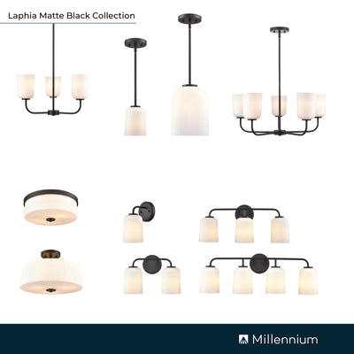 5'' Laphia Matte Black 1 Light Wall Sconce
