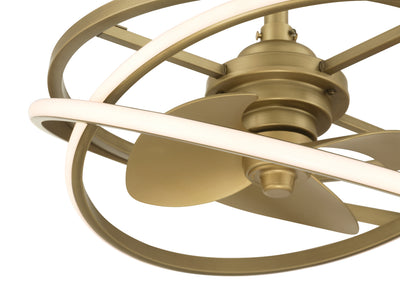 20 inch Cirro Fandelier Luxe Gold Ceiling Fan with LED Light Kit and Handheld Remote