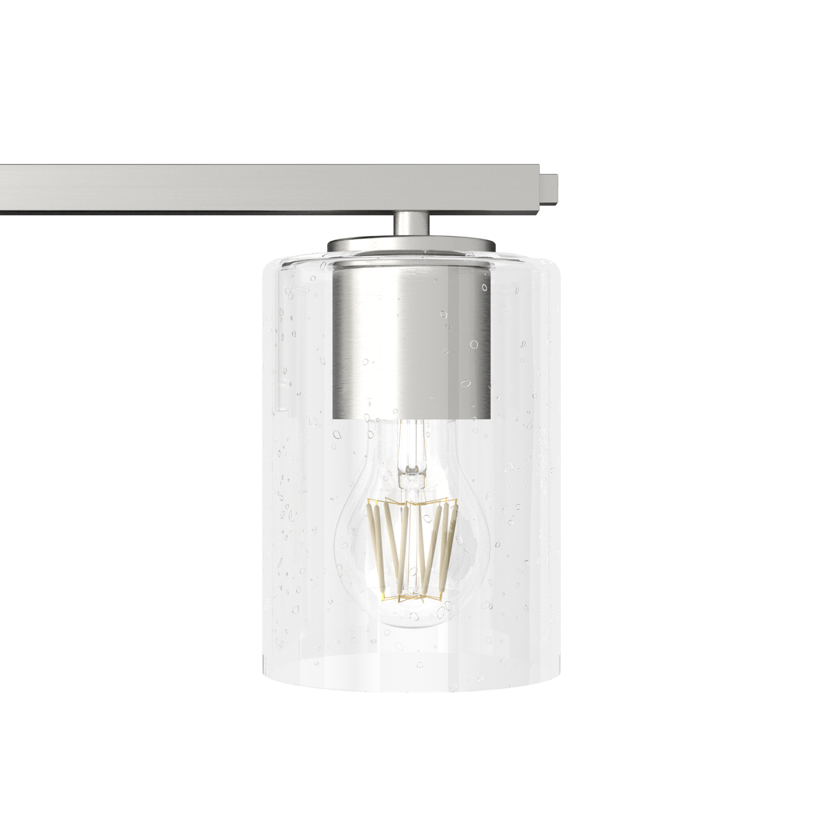 Kerrison 12-inch 4-light Brushed Nickel Vanity Light with Seeded Glass