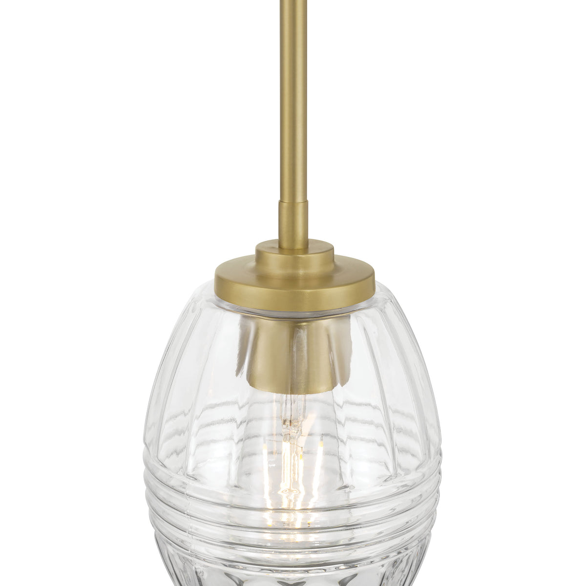 7.5'' Miravelle Vintage Brass 1 Light Mini Pendant