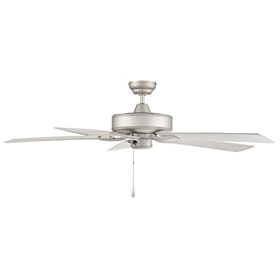 52 Inch Velbreeze AC Brushed Pewter Outdoor Ceiling Fan 5-Blade