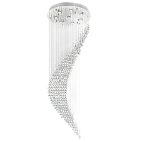 Ribbon 8 Light Chrome Chandelier With Sculpted Chrome Finish