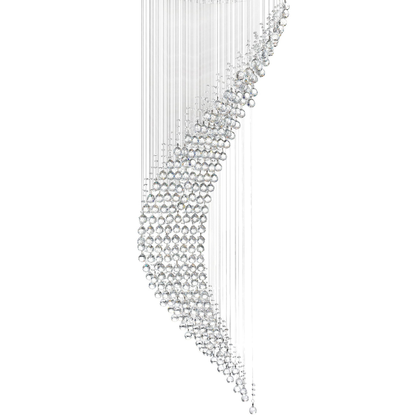 Ribbon 8 Light Chrome Chandelier With Sculpted Chrome Finish