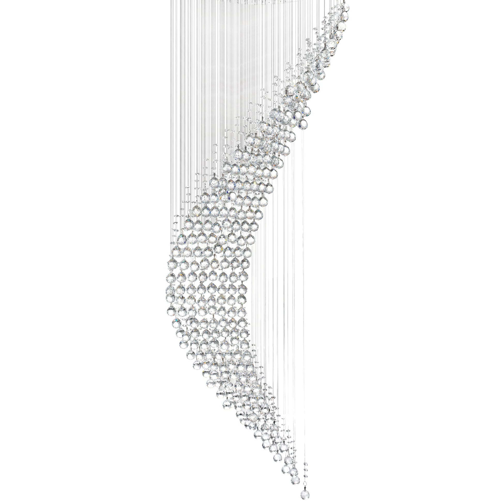 Ribbon 8 Light Chrome Chandelier With Sculpted Chrome Finish