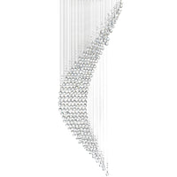 Ribbon 8 Light Chrome Chandelier With Sculpted Chrome Finish