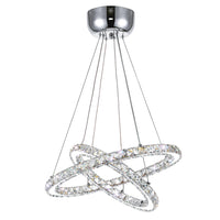 Ring Integrated LED 2 Ring 20in Chrome Chandelier