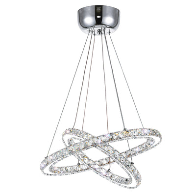 Ring Integrated LED 2 Ring 20in Chrome Chandelier
