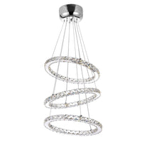 Ring Integrated LED 3 Ring 16in Chrome Chandelier