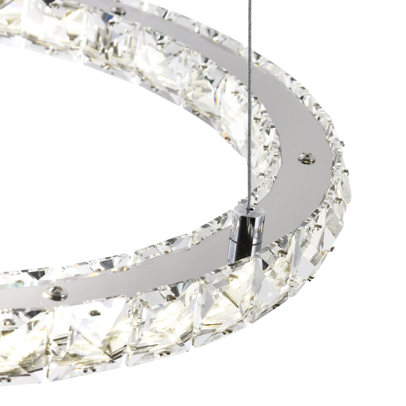 Ring Integrated LED 3 Ring 16in Chrome Chandelier