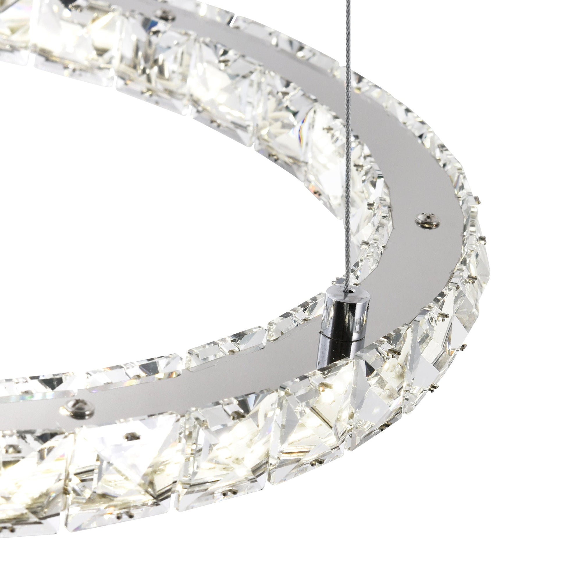 Ring Integrated LED 3 Ring 32in Chrome Chandelier