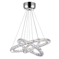 Ring Integrated LED 3 Ring 32in Chrome Chandelier
