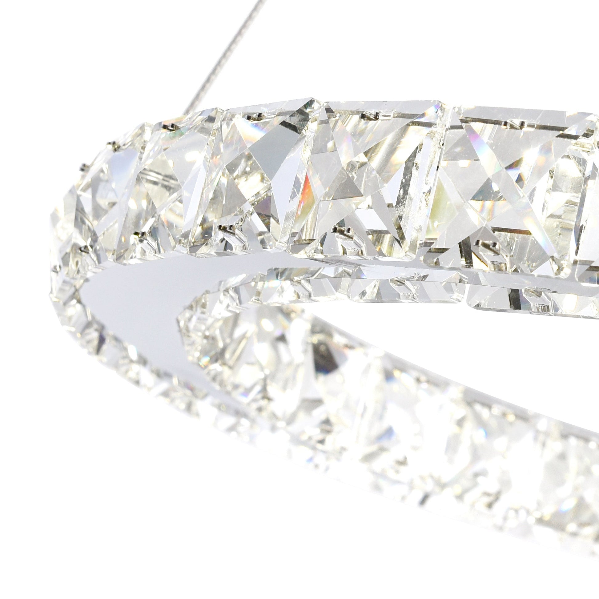 Ring Integrated LED 3 Ring 32in Chrome Chandelier