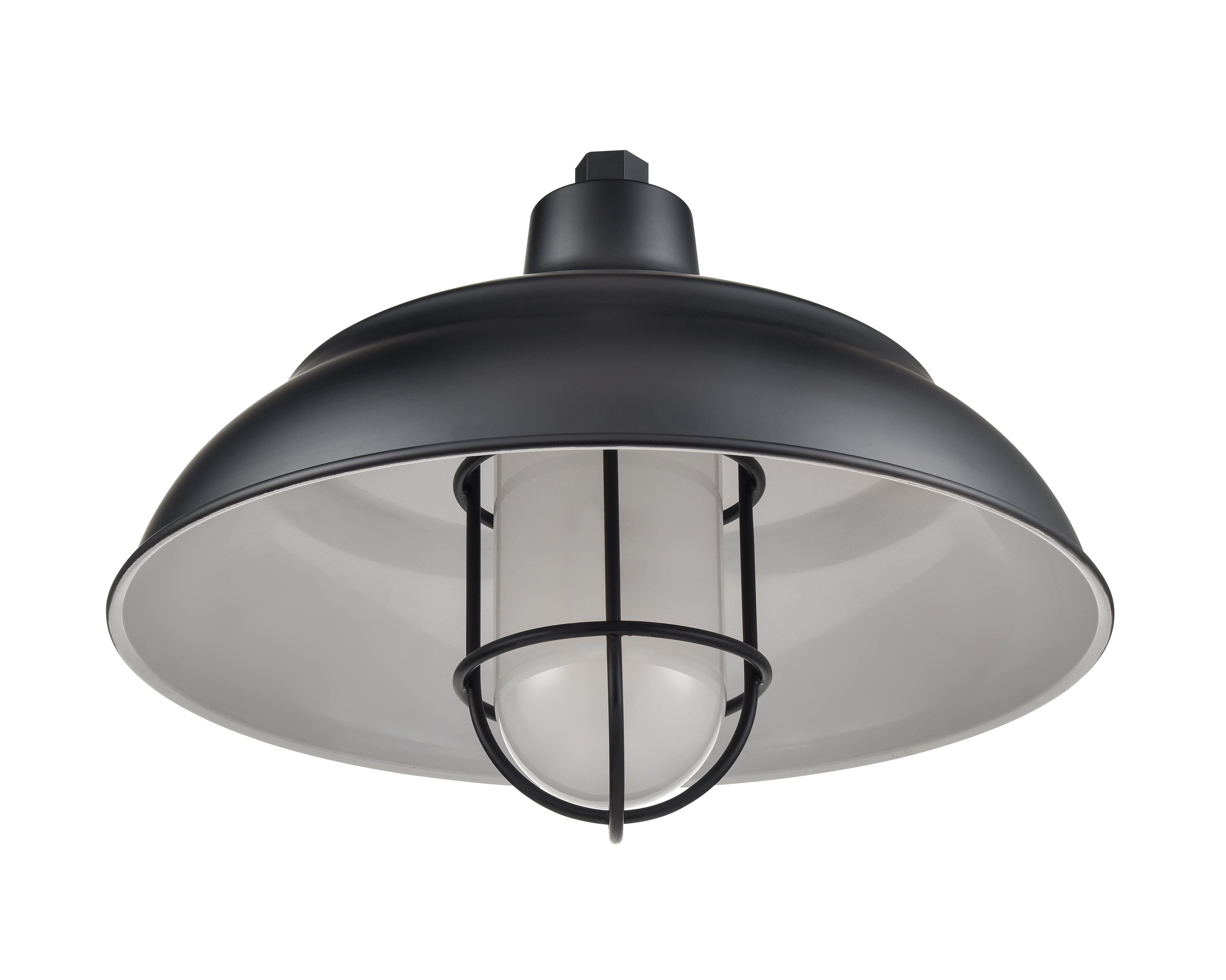17'' Satin Black Aluminum R Series Warehouse Shade