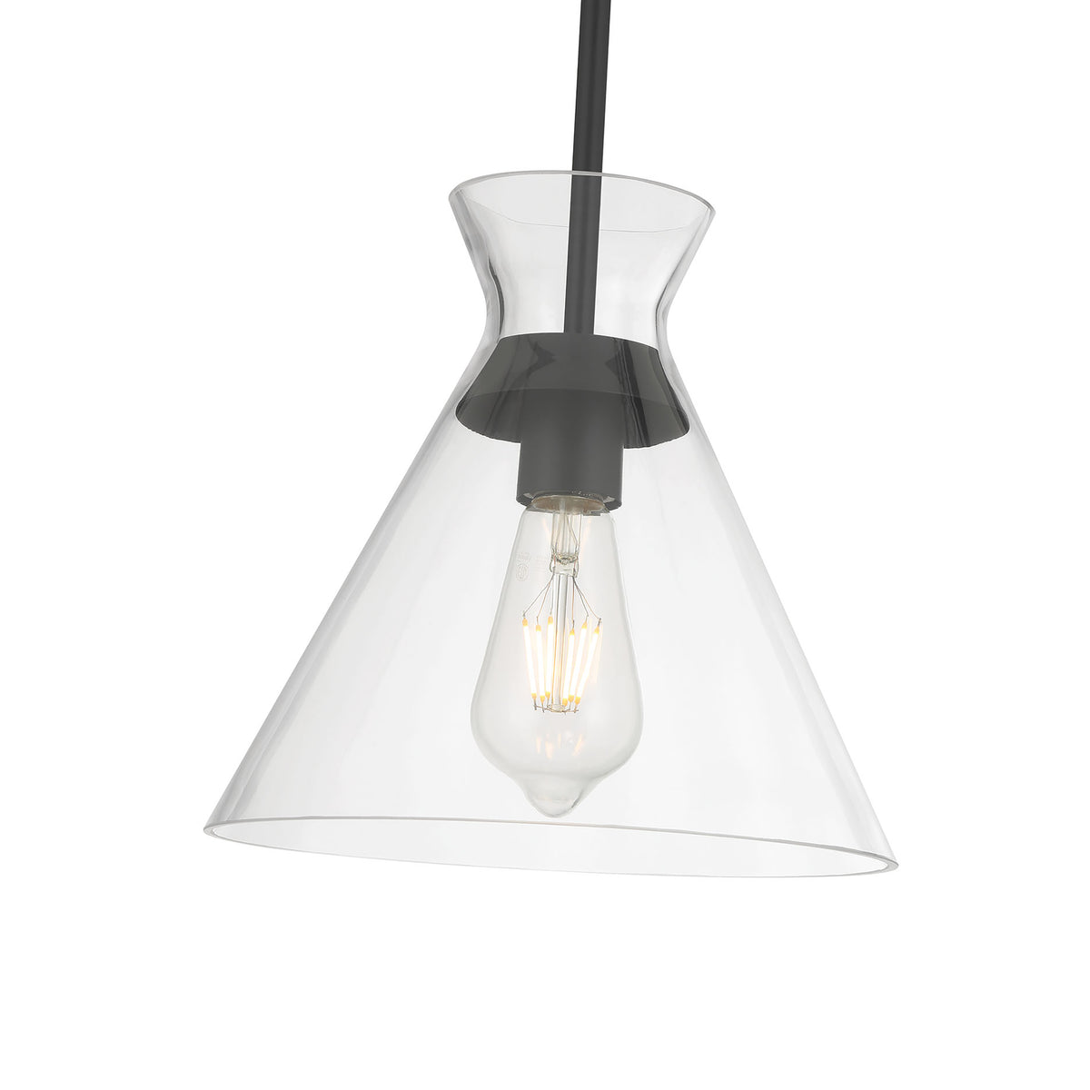 9.75'' Amarella Matte Black 1 Light Pendant