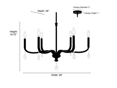 19.75'' Viremont Vintage Brass 6 Light Chandelier