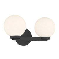 14'' Ardeva Matte Black 2 Light Bath Vanity