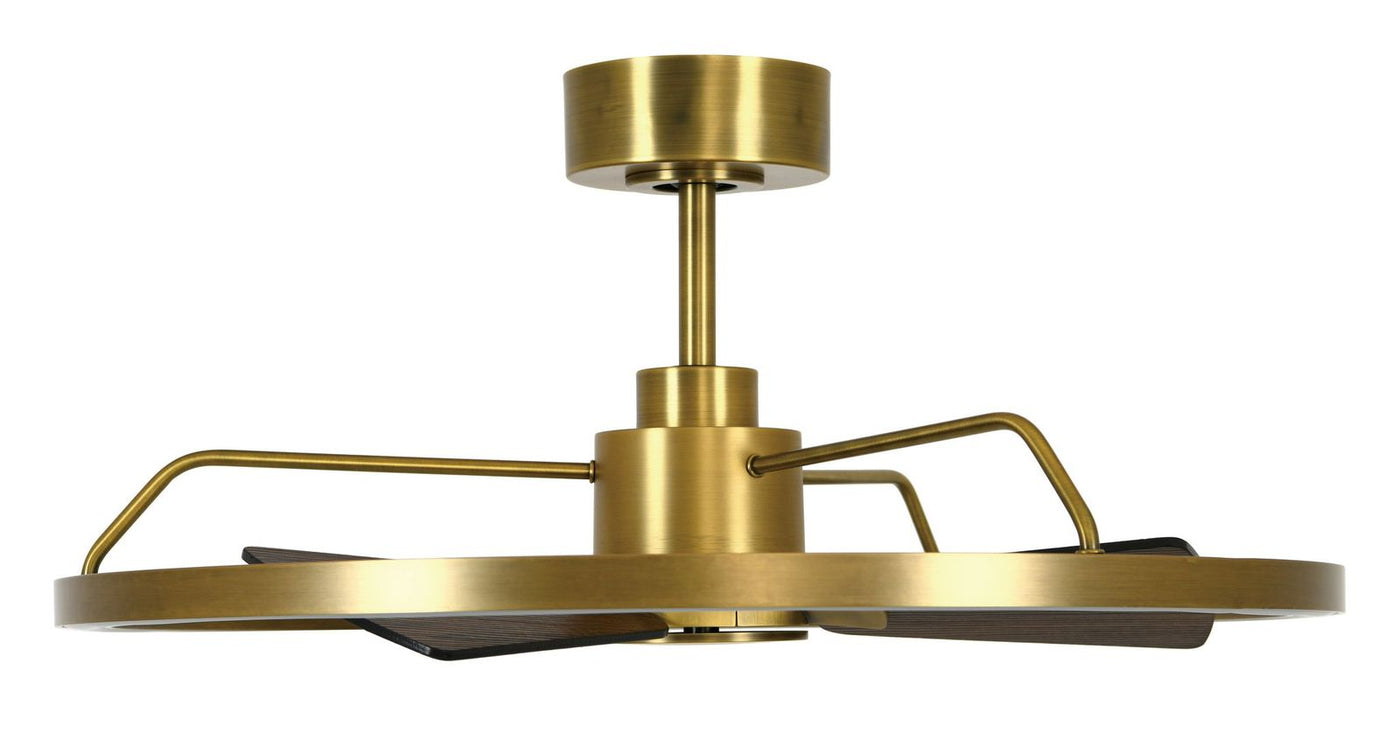 28 Inch 1 Light LED DC Black Fan in Antique Bronze with Remote