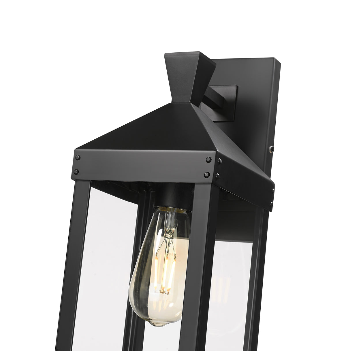6.25'' Yates Powder Coated Black 1 Light Wall Sconce