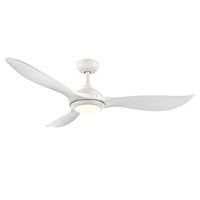 Wynleaf 52'' 3 Blades Matte White Led indoor & Outdoor DC Ceiling Fan With Wall Control
