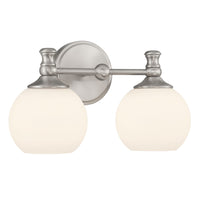 14.75'' Orlisse Brushed Nickel 2 Light Bath Vanity
