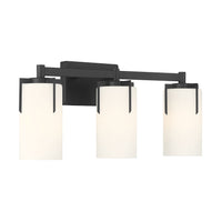 22'' Froselle Matte Black 3 Light Bath Vanity