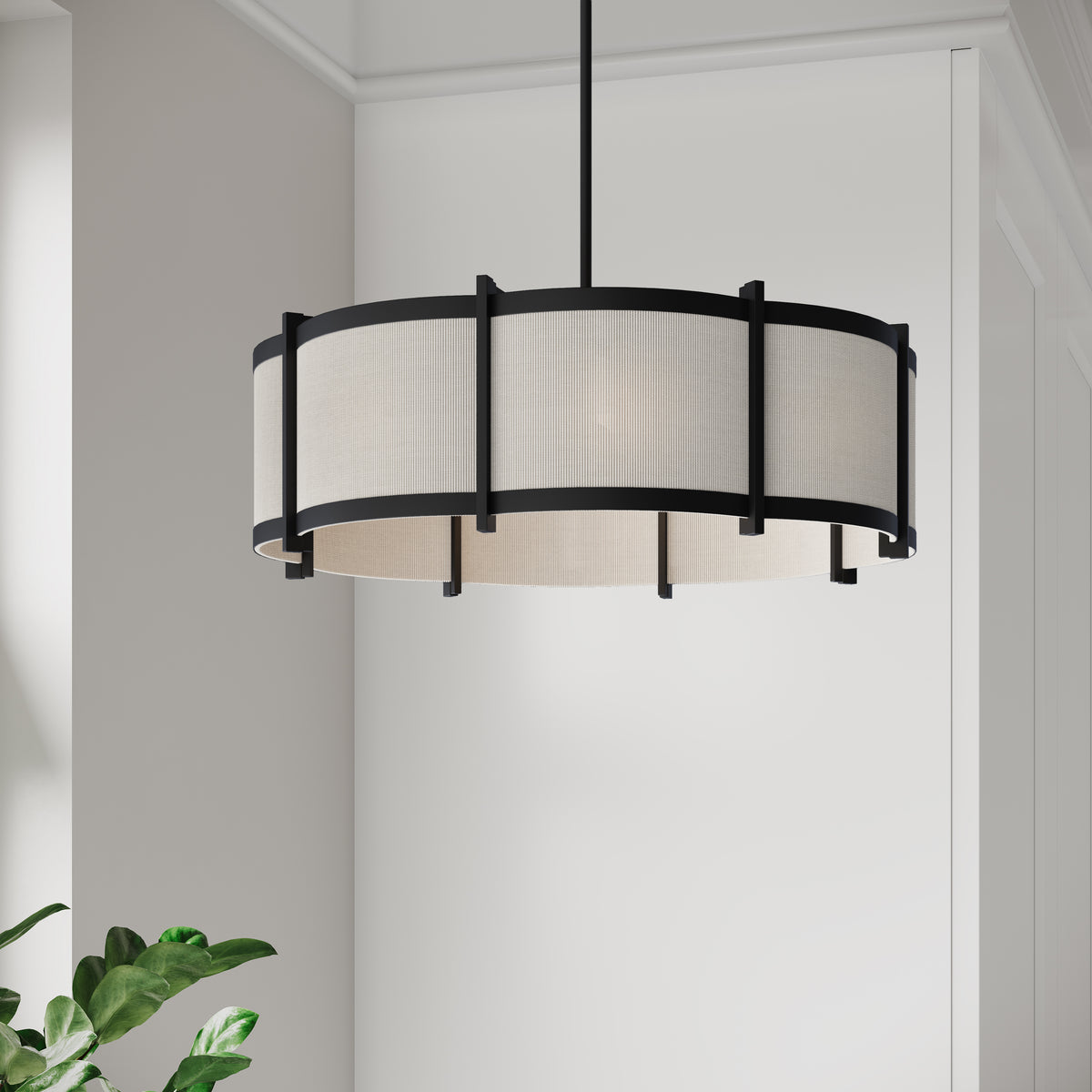 9'' Marlbeck Matte Black 4 Light Pendant