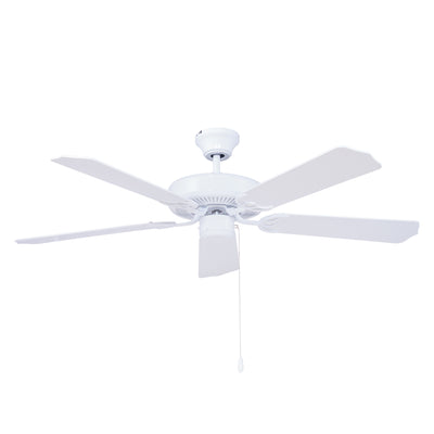 52 Inch Royal Star AC White Indoor Ceiling Fan 5-Blade Reversible