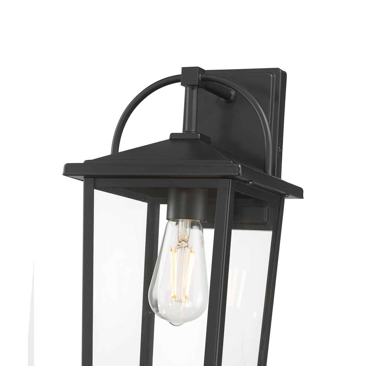 7'' Strathden Powder Coated Black 1 Light Lantern