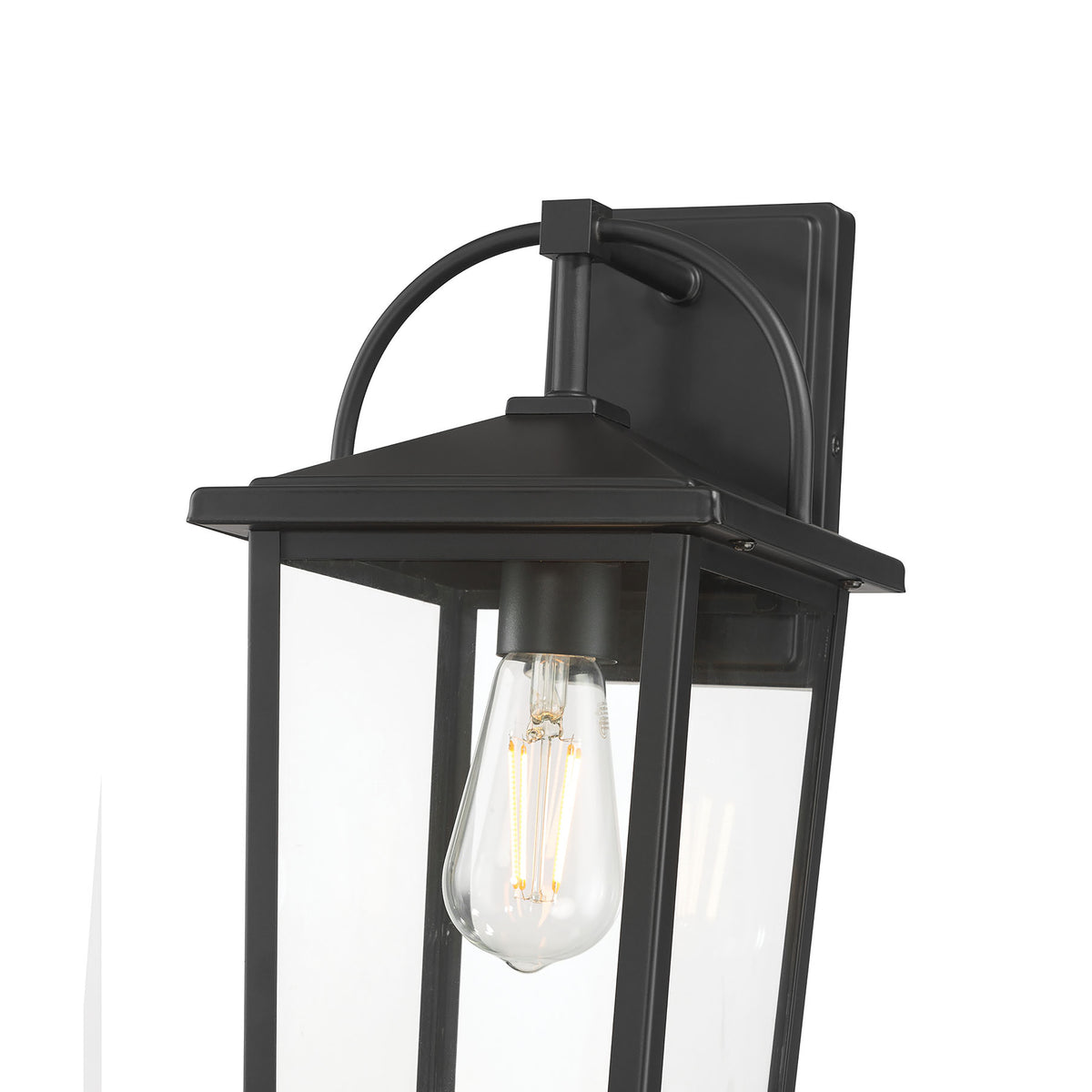 7'' Strathden Powder Coated Black 1 Light Lantern