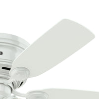 42 inch Low Profile White Low Profile Ceiling Fan and Pull Chain