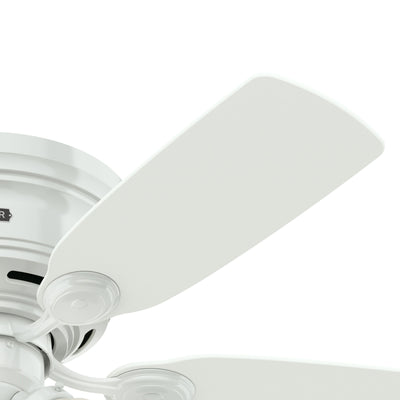 42 inch Low Profile White Low Profile Ceiling Fan and Pull Chain