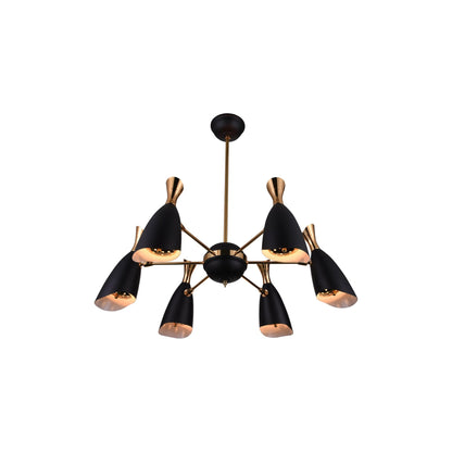 Rolin 12 Light Satin Gold Down Chandelier