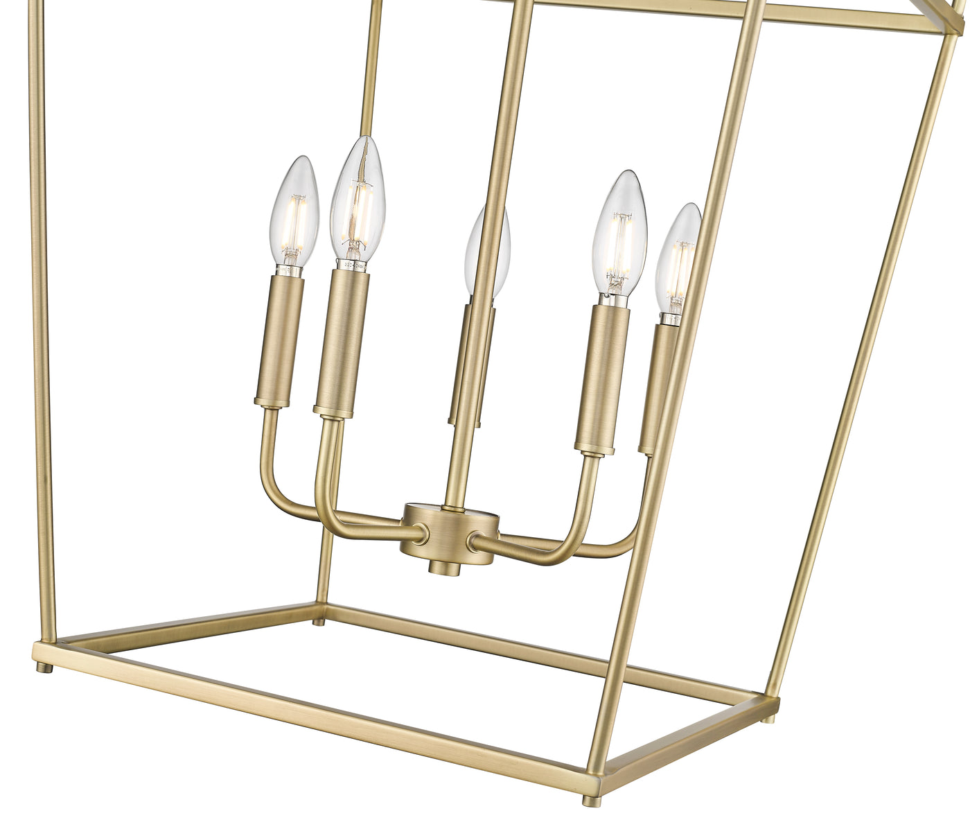 25'' Nellita Vintage Brass 5 Light Pendant