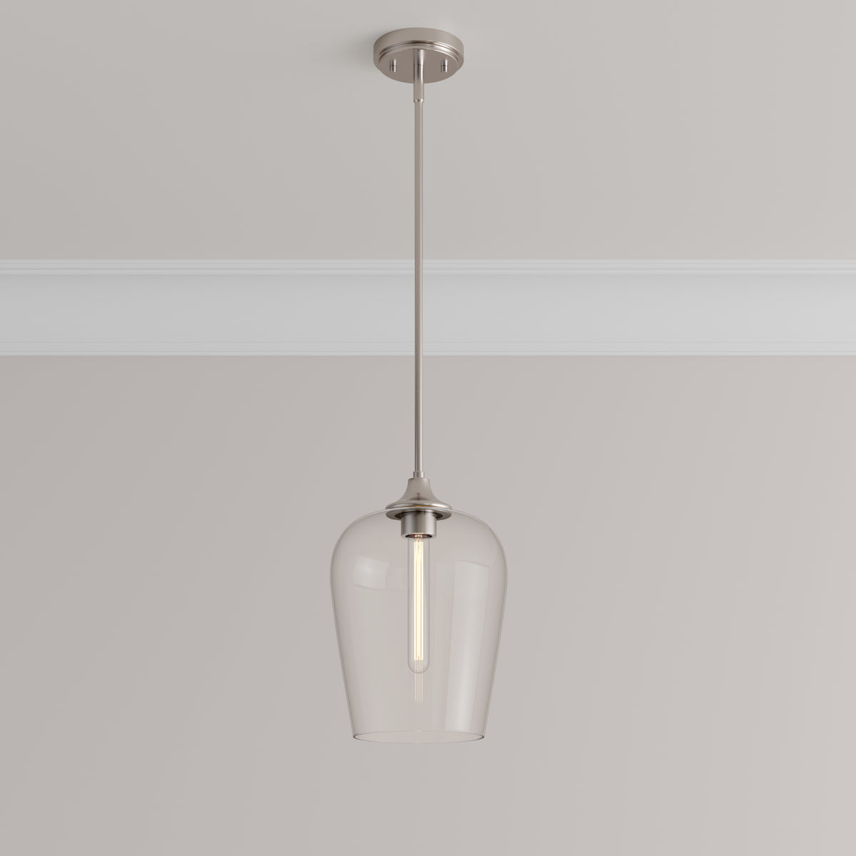 51'' Ashford Brushed Nickel 1 Light Mini Pendant