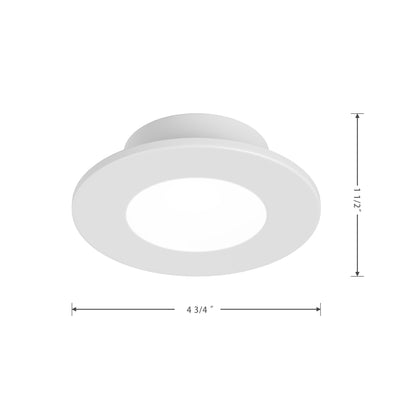 4-inch White Wall Light with 5-CCT Selectable White and 11W Output