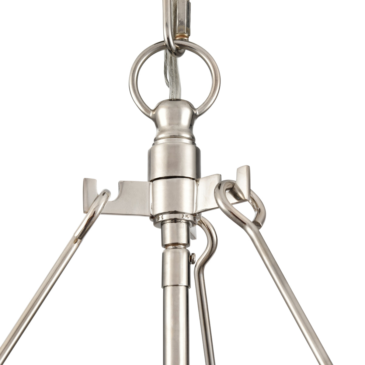 25'' Bennetti Polished Nickel 5 Light Pendant