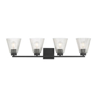 31.75'' Riville Matte Black 4 Light Bath Vanity