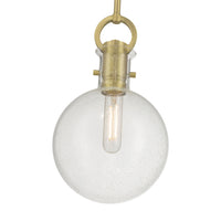 13.5'' Glanora Vintage Brass 1 Light Mini Pendant