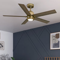 52 inch Erling ENERGY STAR® Luxe Gold Ceiling Fan with LED Light Kit and Handheld Remote
